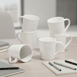 Tazas de Porcelana Blanca de 12 oz, Taza de Café de Porcelana, Taza de Cerámica Personalizada, Tazas de Cerámica para Café - Product Image 1