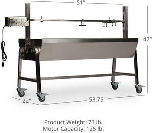 Rotisserie Spit nướng nướng roaster Spit Rotisserie BBQ nướng lợn thịt cừu gà nướng điện BBQ nướng lợn thịt cừu nướng - Product Image 3