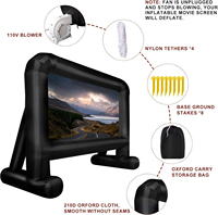 Écran de projection gonflable extérieur Yinzam 14-30 pieds, portable, étanche, pour jardin, avec souffleur