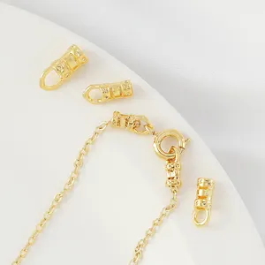 14k镀金扣项链制作手镯通用连接扣珠宝制作黄铜扣