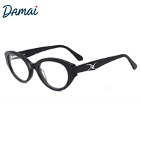 Lunettes optiques œil-de-chat vintage pour femme, faites à la main en acétate, de haute qualité, solides et élégantes, avec charnière à ressort, modèle 6660A