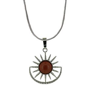 Buena calidad, venta al por mayor, cadenas <span class=keywords><strong>de</strong></span> <span class=keywords><strong>serpiente</strong></span> <span class=keywords><strong>de</strong></span> moda, amatista en forma <span class=keywords><strong>de</strong></span> sol, Ojo <span class=keywords><strong>de</strong></span> Tigre, Colgante <span class=keywords><strong>de</strong></span> Piedra Natural, collar, joyería - Product Image 2