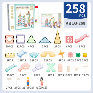 厂家直销建筑大理石跑球轨道儿童益智儿童玩具男孩女孩3D磁性瓷砖积木玩具 - Product Image 2