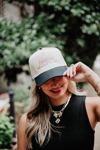 Katydid ฉันดีกว่าฉัน Tan วินเทจผ้ายีนส์5แผงหมวก trucker-หมวกเบสบอลสองสี3D ปักหัวเข็มขัด unisex ทั่วไป - Product Image 2
