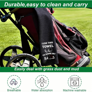 Toalla de Golf Rectangular de Microfibra de Secado Rápido con Logotipo Personalizado Bordado - Product Image 4