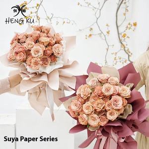 Hengku fleuriste en gros épais couleur unie Oya papier cadeau Floral emballage fleur papier uni enduit de beauté et de durabilité - Product Image 3