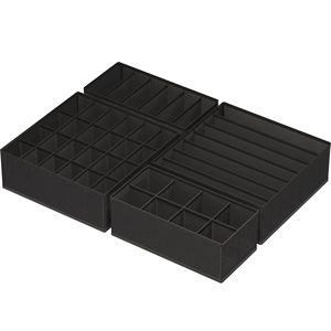 Organiseur de tiroir personnalisé pour vêtements, lot de 4 bacs de rangement pour commode, organisateurs de placard pour chambre d'enfant et séparateurs de rangement - Product Image 2