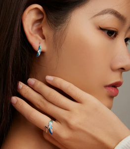 Joyería de moda para mujer, anillo de moda, anillo de joyería fina, conjunto de joyería de moda, joyería de plata 925, anillo de plata de ley 925 con diseño de pluma - Product Image 3