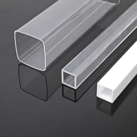 Tube acrylique transparent sur mesure de grand diamètre, haute transparence, en PMMA, pour affichage d'expositions et couverture d'éclairage, vente en gros