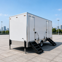 Remorque sanitaire mobile industrielle de haute qualité à double cabine, combinant toilettes et douche, pour les interventions d'urgence en cas de catastrophe