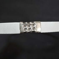Ruban de cerclage artisanal de 15 mm de large, blanc, en PP, sangle d'emballage épaissie, boucle métallique pour un serrage sécurisé
