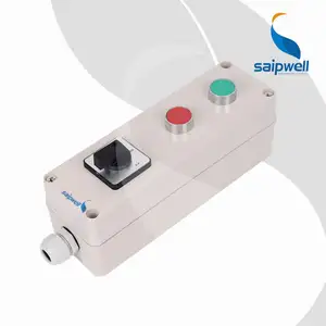 SAIPWELL 3 Way Push Button Box For Industrial Control Push Button Switch Rotary Switch On/Off Switch Control Station Box