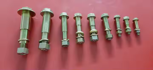 สลักเกลียวเหล็กกล้าคาร์บอนปรับแต่งได้ตามต้องการเหล็กอะลูมิเนียมหัวทองแดงความยาว25มม. ความยาวแบบเรียบตามมาตรฐาน DIN - Product Image 3