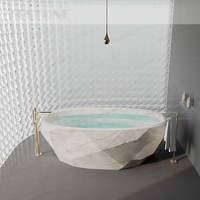 Baignoire en marbre naturel Taj Mahal, baignoire ergonomique pour une immersion luxueuse, design intérieur pour maison privée, taille personnalisée