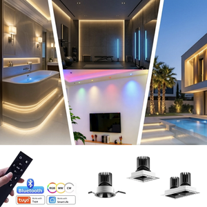 Lámpara de Techo Empotrada Inteligente con Control por Aplicación, LED RGB Regulable, Color Ajustable, para Sala de Estar y Dormitorio - Product Image 2