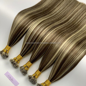 Extensiones de pelo indio estilo ondulado natural, 22 pulgadas, Remy ruso virgen, punta plana, popular, Etiqueta Privada, Balayage - Product Image 4