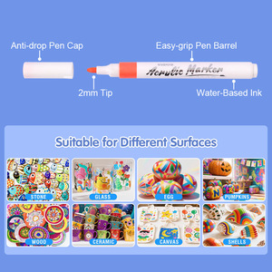 Ensemble <span class=keywords><strong>de</strong></span> papeterie FOSKA Stylos à pointe fine pour le <span class=keywords><strong>dessin</strong></span> Non toxiques Couleurs vibrantes Marqueurs d'art pour planificateurs et journaux avec <span class=keywords><strong>encre</strong></span> à base d'eau - Product Image 4