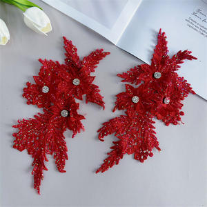 Design roman personnalisé strass paillettes broderie dentelle Abaya Applique perlé Patch pour Hijab vêtements accessoires - Product Image 2