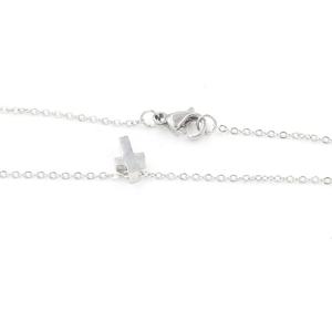 Perles en Acier inoxydable Croix Pendentif Collier 3*8mm Croix Charme Jésus <span class=keywords><strong>christ</strong></span> collier Plaqué Or Collier pour Hommes et Les Femmes - Product Image 6