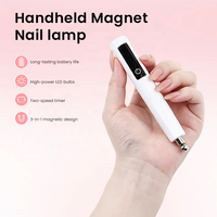 Lampe à ongles LED UV portable BQAN avec support détachable, design œil de chat, stylo de modelage floral, lumière de polymérisation pliable pour bureau