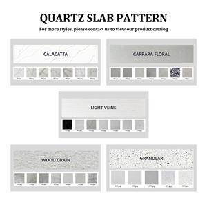 Thành Công hạt gỗ đá cẩm thạch nhìn đá thạch anh slab bề mặt rắn calacatta Đá Nhân Tạo thạch anh bảng điều khiển cho tiếp nhận bàn - Product Image 2