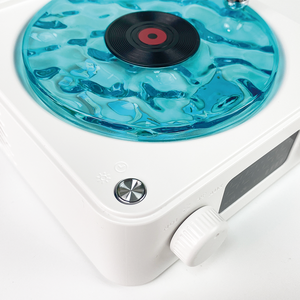 Máquina de Ruido Blanco Vintage, Lámpara Musical Inalámbrica, Reproductor de Vinilo con Ondas de Agua, Gramófono, Altavoz BT con Temporizador para Dormitorio - Product Image 3
