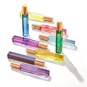 Bunter nachfüllbarer Mini-Parfümflaschen-Sprüh zerstäuber 10ml kunden spezifischer kleiner Glasbehälter