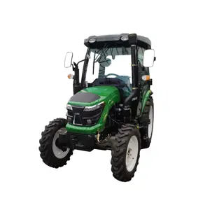 4wd 55hp 4x4 kemampuan adaptasi kuat kemudi daya pertanian kualitas baik traktor mesin Diesel YTO dengan kabin AC