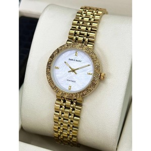 Reloj de Cuarzo Dorado Vintage para Mujer, Reloj de Pulsera de Acero Inoxidable, Reloj de Vestir de Lujo, Resistente al Agua - Product Image 2