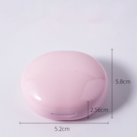 Boîte à poudre compacte ronde blush personnalisée boîte de maquillage vide boîte de poudre libre en plastique d'emballage cosmétique avec miroir