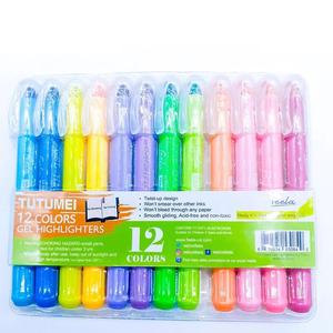 Set di pennarelli <span class=keywords><strong>evidenziatori</strong></span> in Gel evidenziatore a cera pastello confezione da 6 colori per ufficio e scuola - Product Image 5