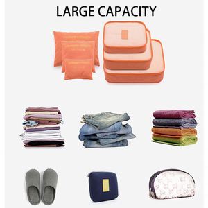 Juego de Cubos de Embalaje de Viaje Suaves y Cómodos de Calidad Personalizada al por Mayor, Juego de Organizadores de Equipaje con Compresión, Juego de Bolsas Organizadoras de Viaje - Product Image 6