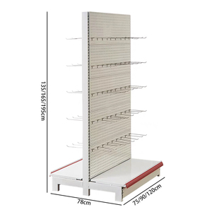 Siêu thị <span class=keywords><strong>Rack</strong></span> hiển thị ánh sáng nhiệm vụ hai mặt kim loại kệ cho hiện đại cửa hàng tạp hóa sử dụng <span class=keywords><strong>Pegboard</strong></span> <span class=keywords><strong>Rack</strong></span> hiển thị - Product Image 6