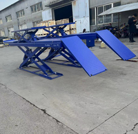 CE dört tekerlekli Aligner kaldırıcı ile 4000KG Ultra ince hizalama araba asansör otomobil hidrolik makaslı kaldırma