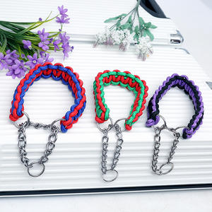 Grosir tali nilon tenun tenun dikepang Martingale Paracord kerah anjing peliharaan untuk anjing - Product Image 1