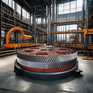 Nhà máy tùy chỉnh đường kính lớn chất lượng cao giả mạo vòng bánh bóng Nhà Máy Quay lò