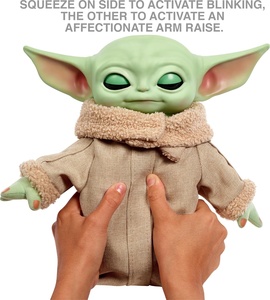 Tùy Chỉnh Hot Bán <span class=keywords><strong>Star</strong></span>-Chiến Tranh 11-Inch Grogu Đồ Chơi Sang Trọng Mandalorian Bóp Blink Nhân Vật Hình Âm Thanh Nhấp Nháy Mắt Tay Chuyển Động Mới - Product Image 2