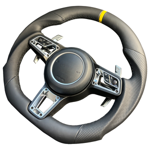 Volant de direction Pors-che amélioré compatible avec <span class=keywords><strong>Porsche</strong></span> Panamera Macan Cayenne 918 911 718 970 971 958, véritable volant en fibre de carbone - Product Image 4