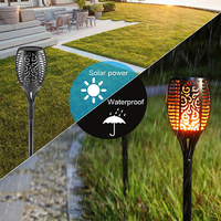Prix bon marché lampe à flamme de danse solaire extérieure IP65 boîtier ABS étanche 5 W lampe de jardin solaire