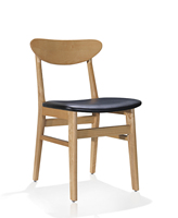 Fauteuil d'hôtel en bois massif avec peinture en noyer