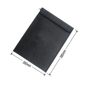 Mejor fabricante portátil <span class=keywords><strong>A4</strong></span> de gran capacidad, de fibra de vidrio a salvo a casa, bolsa de seguridad Zipper caso fuego dinero B - Product Image 6
