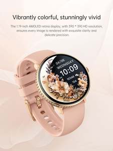 <span class=keywords><strong>Montre</strong></span> connectée pour femmes : écran 1,19'', surveillance de la fréquence cardiaque et de l'oxygène, étanche IP68, longue autonomie de la batterie, fitness et élégance quotidienne - Product Image 3