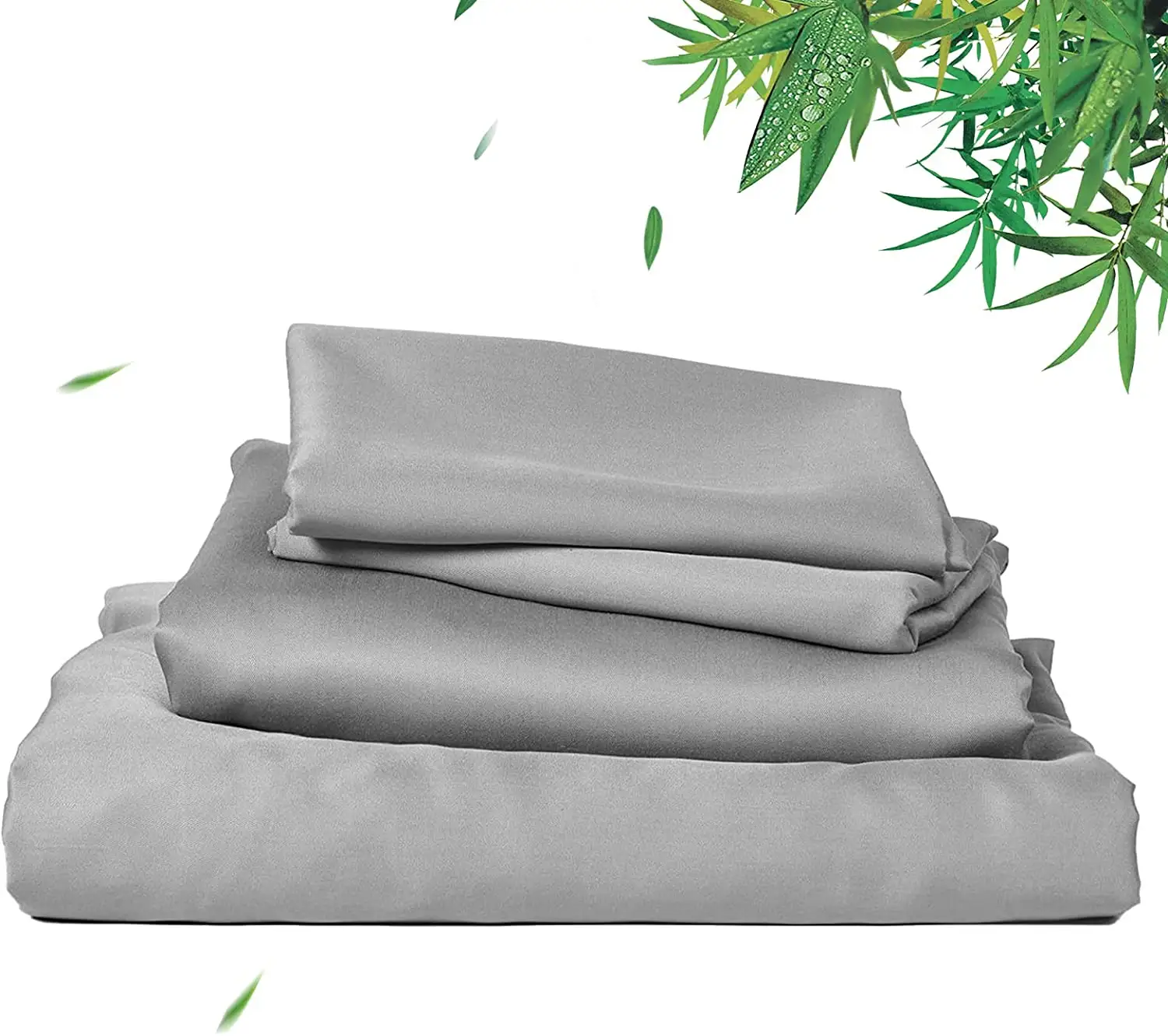 Natural soft Pure bamboo Flat Bed Sheet 300TC 400TC 100% bamboo bed sheets hotel bedding With deep pockets