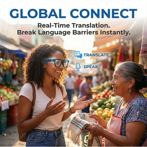 แว่นตาอัจฉริยะไฮเทค 800MP พร้อมเคสชาร์จแบบย้อนกลับ ระบบจดจำภาพ แปลภาษา ควบคุมด้วยเสียง เล่นเพลง - Product Image 3