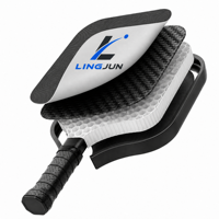 Raquette de pickleball en fibre de carbone T700 conforme aux normes USAPA, 16 mm, design Lingjun Contour Line, Pro Entertainment, logo personnalisé, OEM ODM
