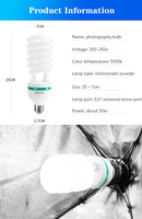 Ampoule photographique 5500K E27 à économie d'énergie pour Softbox, studio photo, éclairage d'appoint vidéo