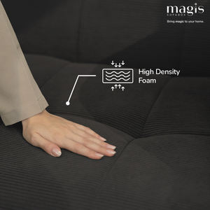 Sofá de Compresión de Fácil Cuidado para Sala de Estar, Diseño Recto con Patrón de Algodón de Azúcar, Esponja sin Estructura para Sótano de Villa - Product Image 3