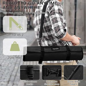 Free sample Knife Slots Waxed Canvas Adjustable Strap Gift Chef <b>Backpack</b> Shoulder Pouch Large Zipper Pocket <b>Tool</b> Knives Roll <b>Bag</b> - Product Image 5