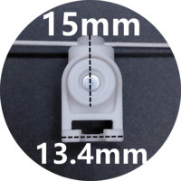 Hochwertiges S Wave/80-mm-Vorhangschienenzubehör mit Ripple Fold Curtain Runner-Schienen haken zum einfachen Aufhängen