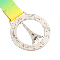 Médaille d'athlétisme Boston du Marathon complet, or-argent/cuivre métallique, vente en gros, collection